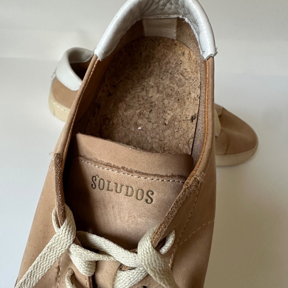 Soludos Ibiza Classic Sneakers Low Top Tan Nubuck Leather size 8 - Picture 5 of 7